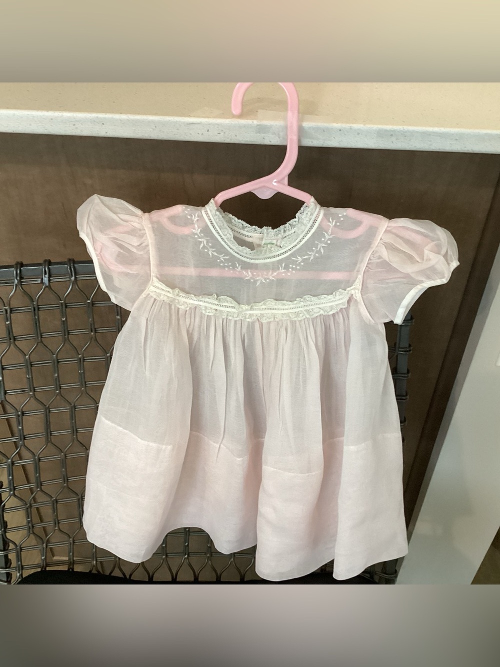Vintage Feltman Bros. Heirloom quality hand-embroidered baby dress HIGHLY SOUGHT